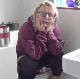 A blonde girl wearing glasses uses a squatty potty while farting, shitting and pissing sitting on a toilet. Presented in about 720P HD. Over 5.5 minutes.